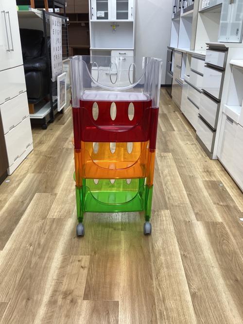 guzzini (グッチーニ) スタッキングバスケット マルチワゴン クリア