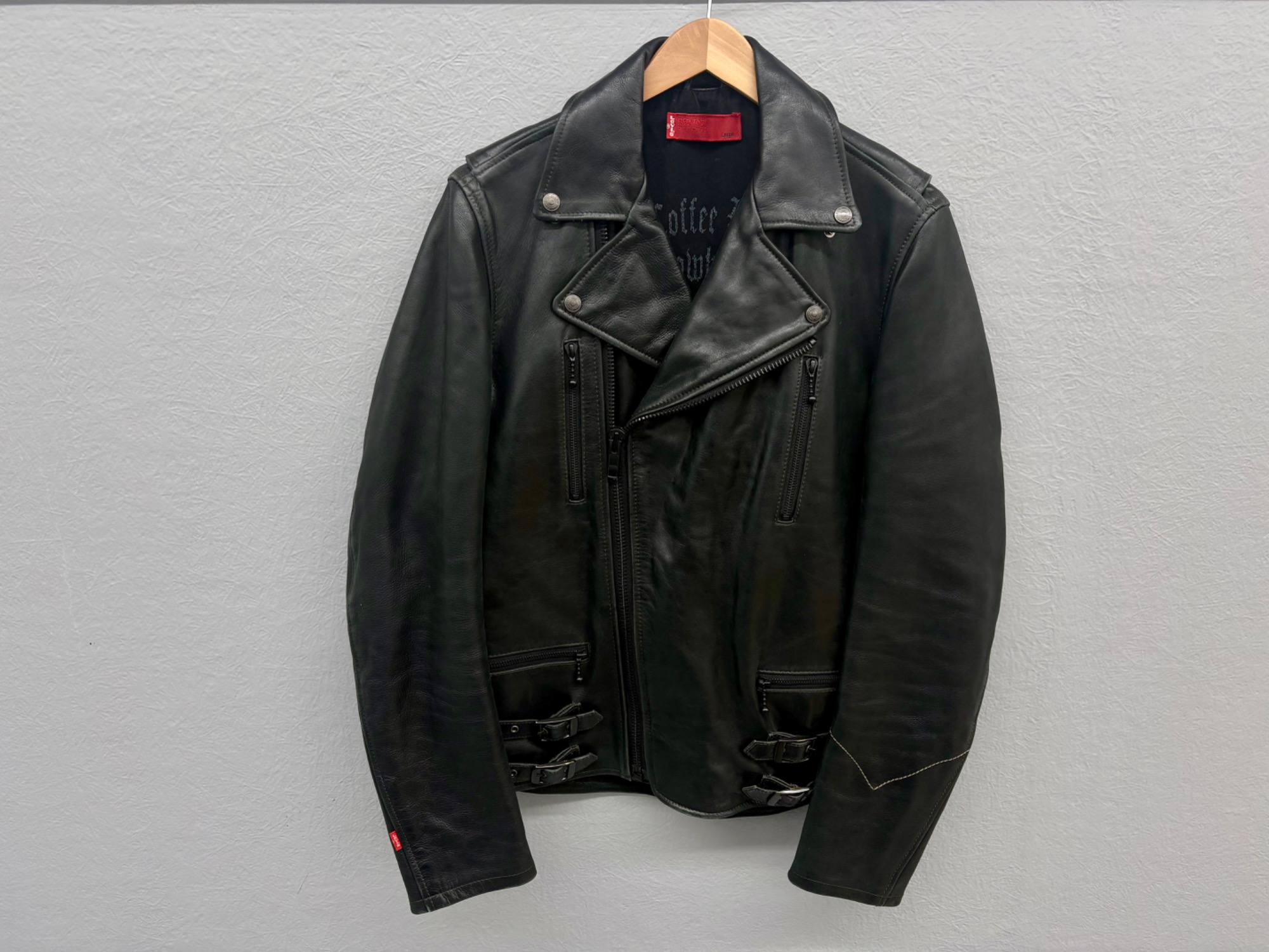 90年代　Levi's ラムレザー シングルライダースジャケット L ブラック 90年代 Levi's ラムレザー シングルライダースジャケット L ブラック