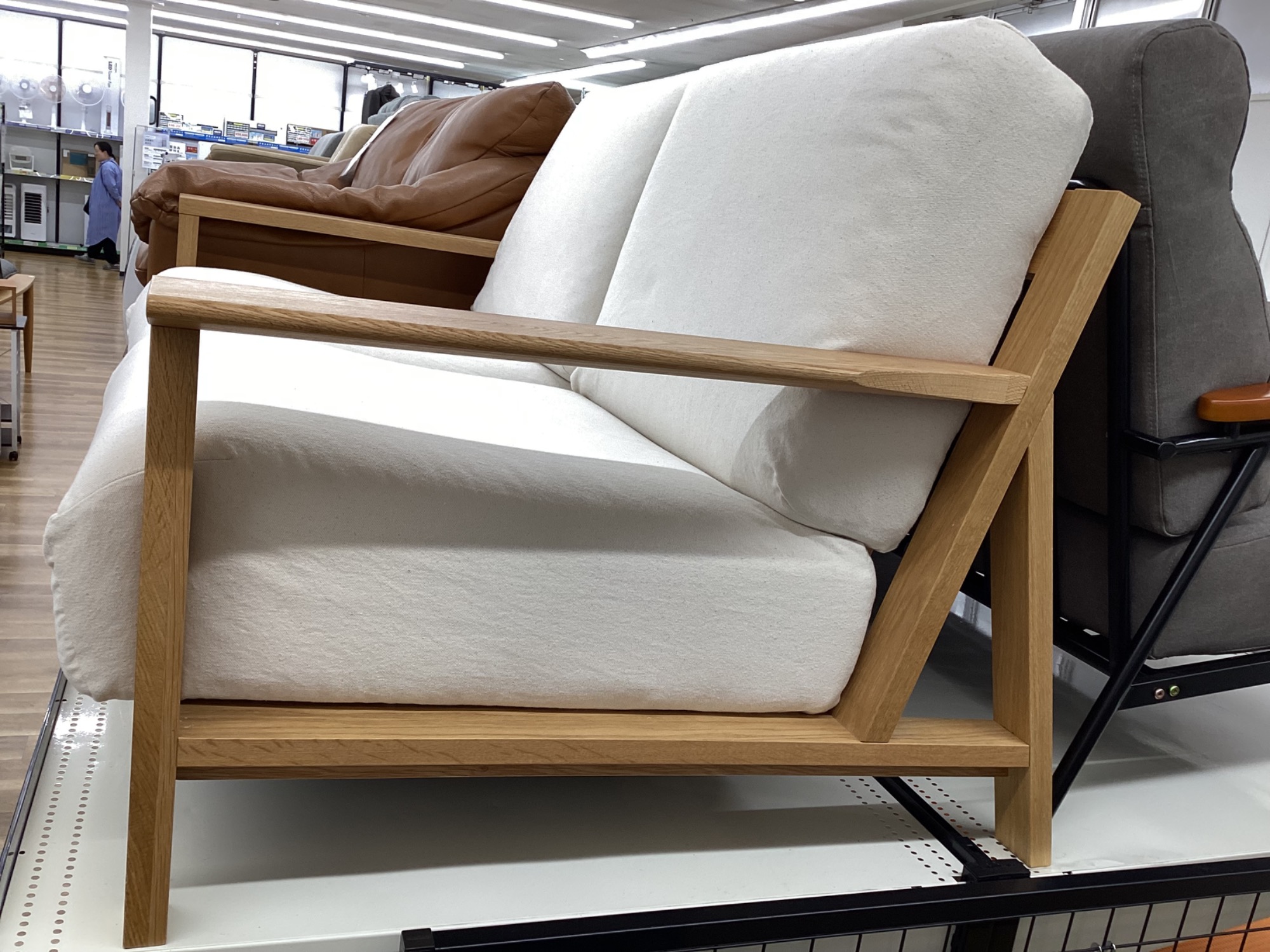 familiar 80cm 3枚セット 無印良品 3人掛けソファー ナチュラル×ホワイト】をご紹介！｜2026年05