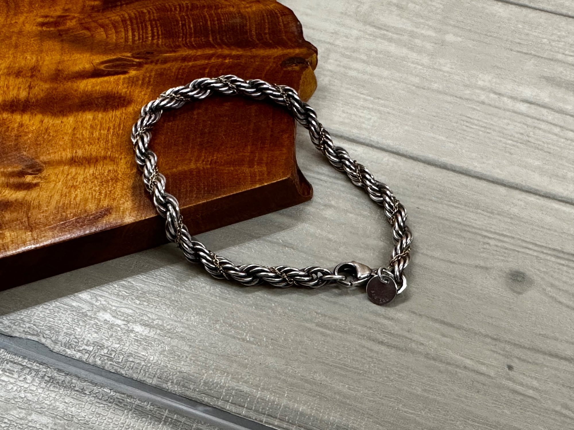ティファニー ツイスト チェーン スクエア カフス 925 750 T90fe TIFFANY & Co. / ティファニー】ツイストチェーン ブレスレット