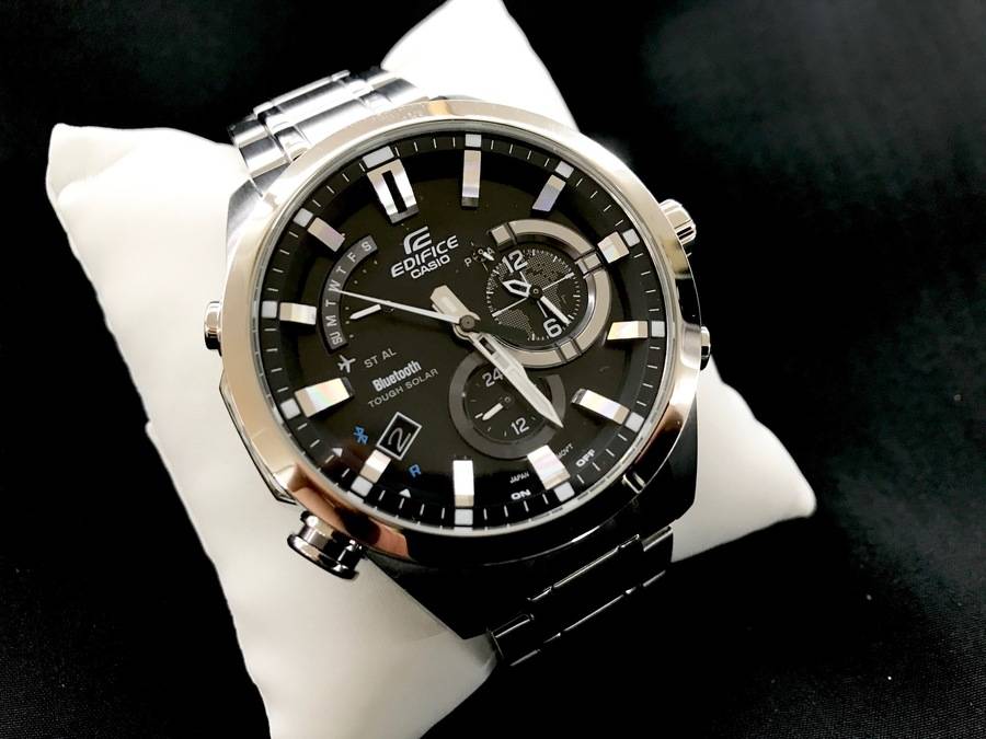 カシオ　EDIFICE EQB-510 メンズ腕時計　稼働品 Casio Edifice Tough Solar EQB-510 Bluetooth Steel Watch In