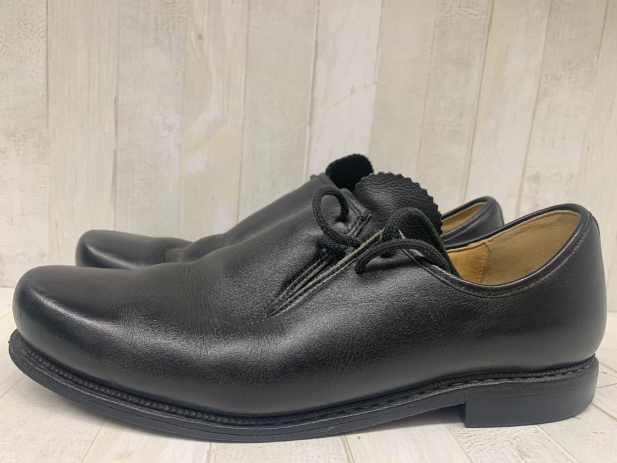 オールブラック meindl black leather Tyrolean shoes | protocol