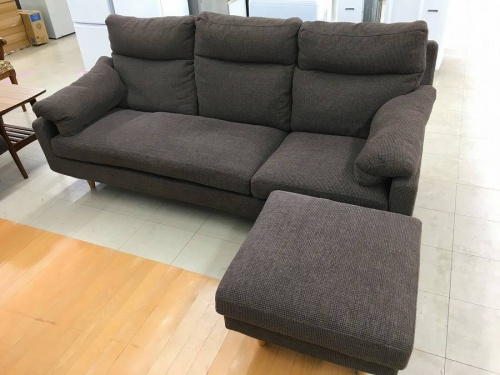 KEYUCA 3人掛けソファー スツール付 カレント 入荷致しました!家具 