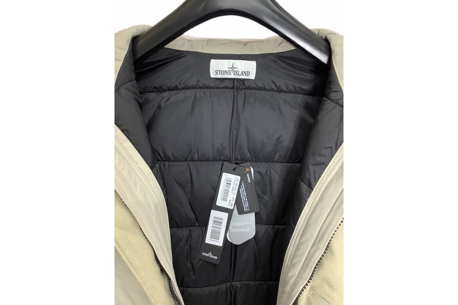 STONE ストーンアイランド/28 STONE ISLAND (ストーンアイランド) 光沢ナイロン 前閉じ パンツ METAL