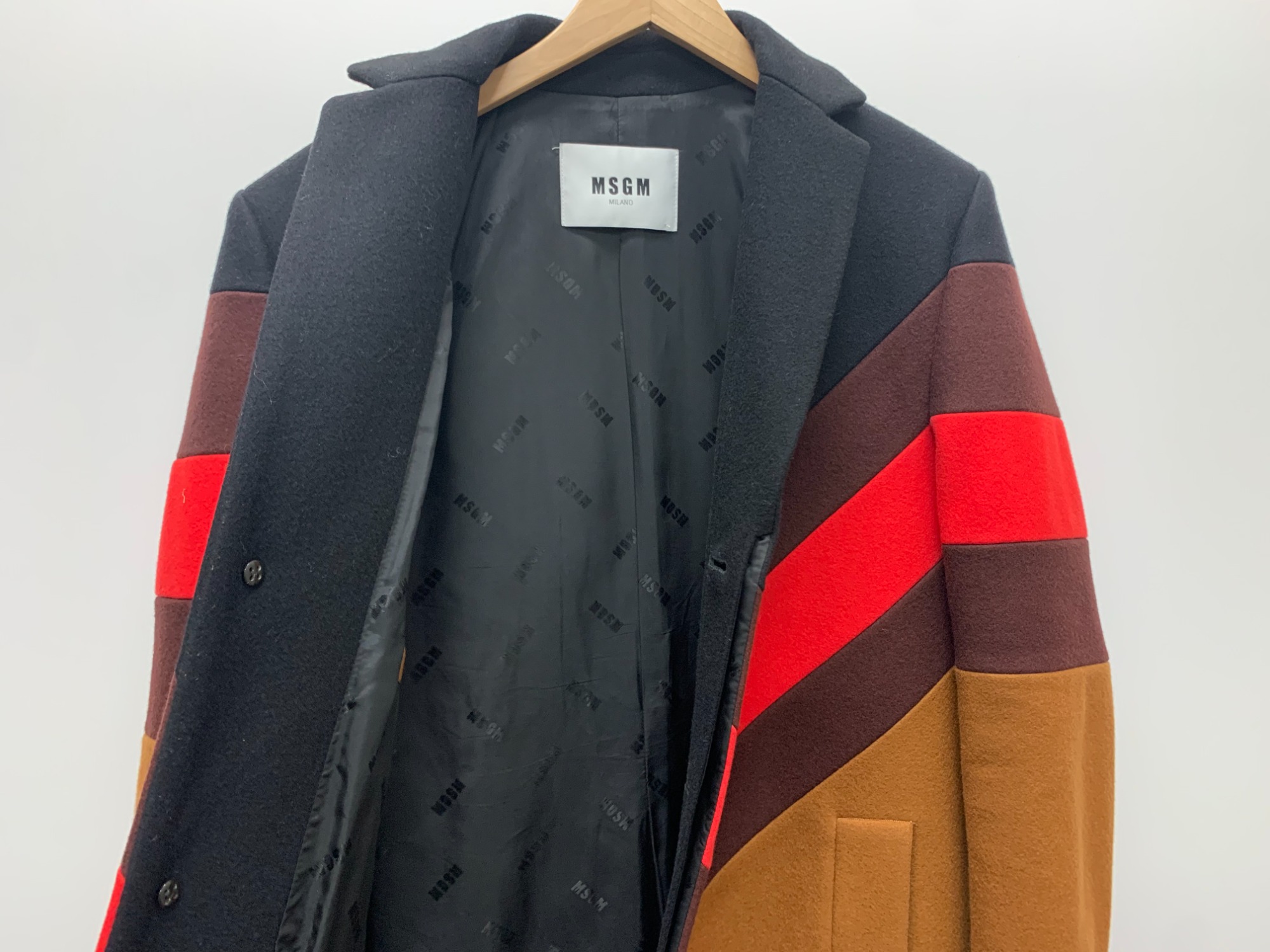 MSGM エムエスジーエム 新品 アローデザイン チェスターコート 38