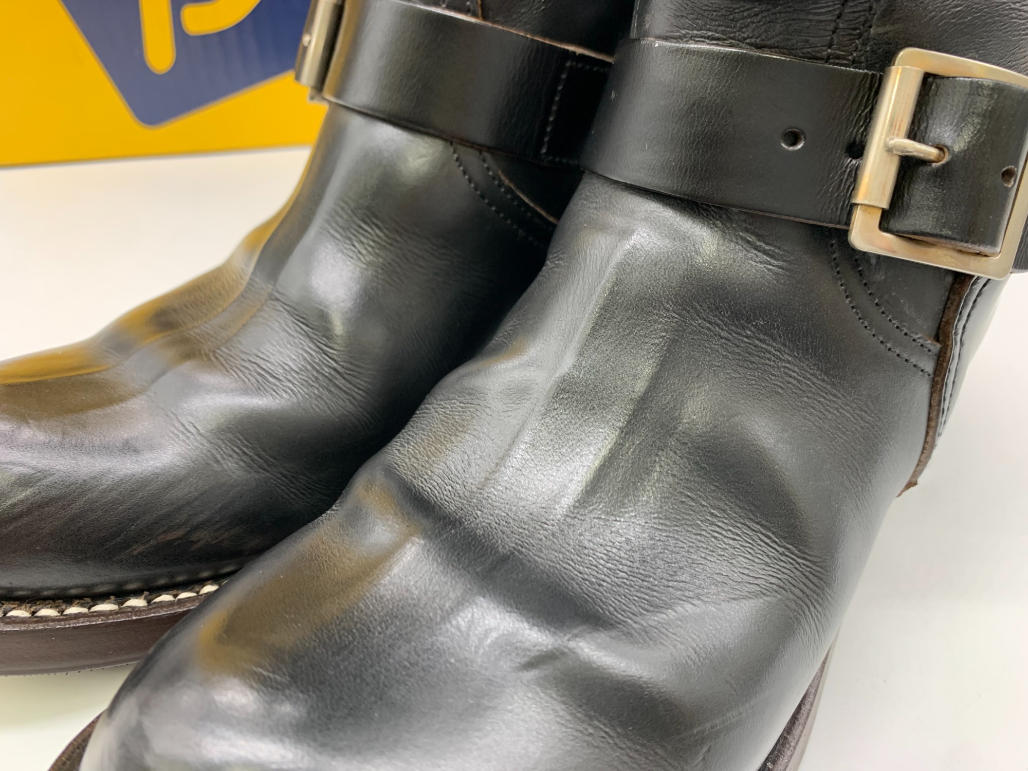 【美品】◾️ビルケンシュトック◾️エンジニアブーツ◾️ヒッコリー◾️レザー◾️ブラック ネットで購入】BUCO bY JOSEPH BUEGELEISEN CO.のエンジニアブーツのご