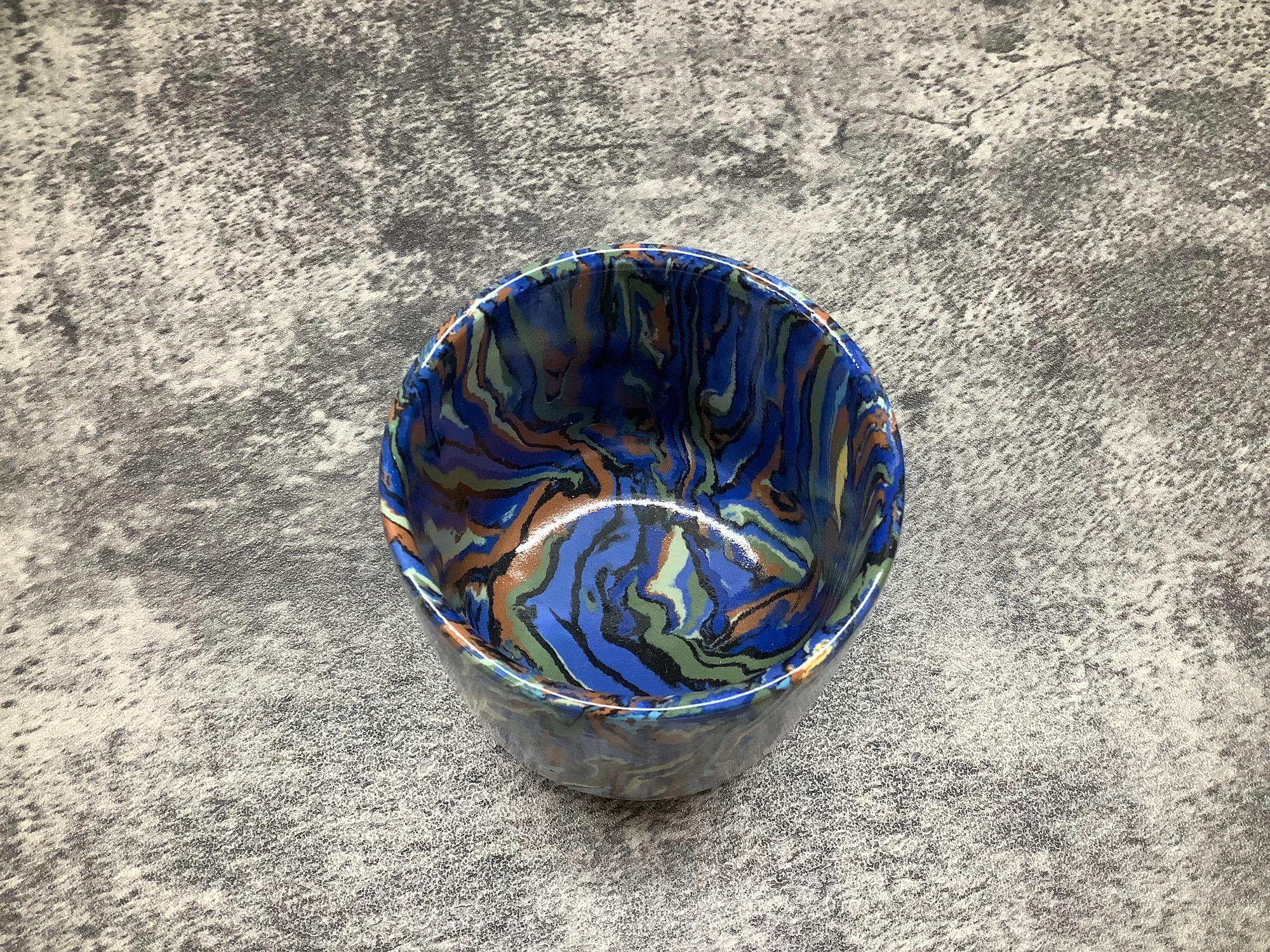 松井康陽　椋灰釉練上酒呑 猪口　父 人間国宝 松井康成 ぐい呑み 松井 康陽 椋灰釉 練上 酒呑 ぐい呑 父 人間国宝 松井 康成