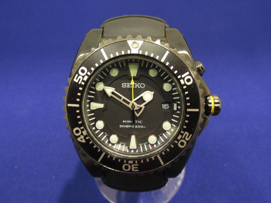 【二次電池新品】完動極美 SEIKO KINETICダイバー 5M62-0BL0 二次電池新品】完動極美 SEIKO KINETICダイバー 5M62-0BL0
