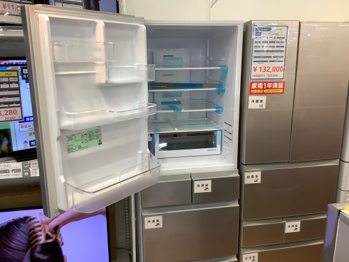 【トレジャーファクトリーおゆみ野店】半年保証 HITACHI ５ドア冷蔵庫　R-HWS47R HITACHI (ヒタチ) 5ドア冷蔵庫 R-HWS47R 2023年製 470L｜トレファクONLINE