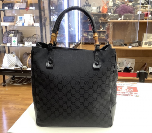 バッグ・財布のバンブーハンドルトートバッグ