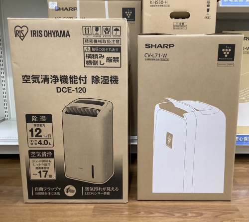 空気清浄機の除湿機