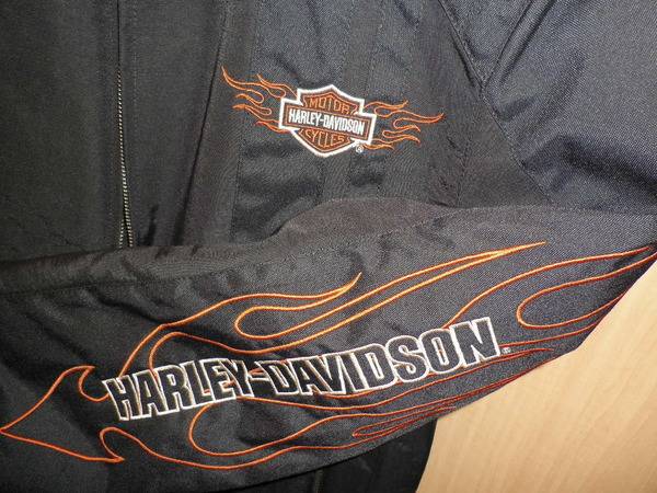 【L】HARLEY-DAVIDSON ☆ バイカー デザイン ナイロンジャケット Harley-Davidson ハーレーダビッドソン 115周年記念 ナイロン