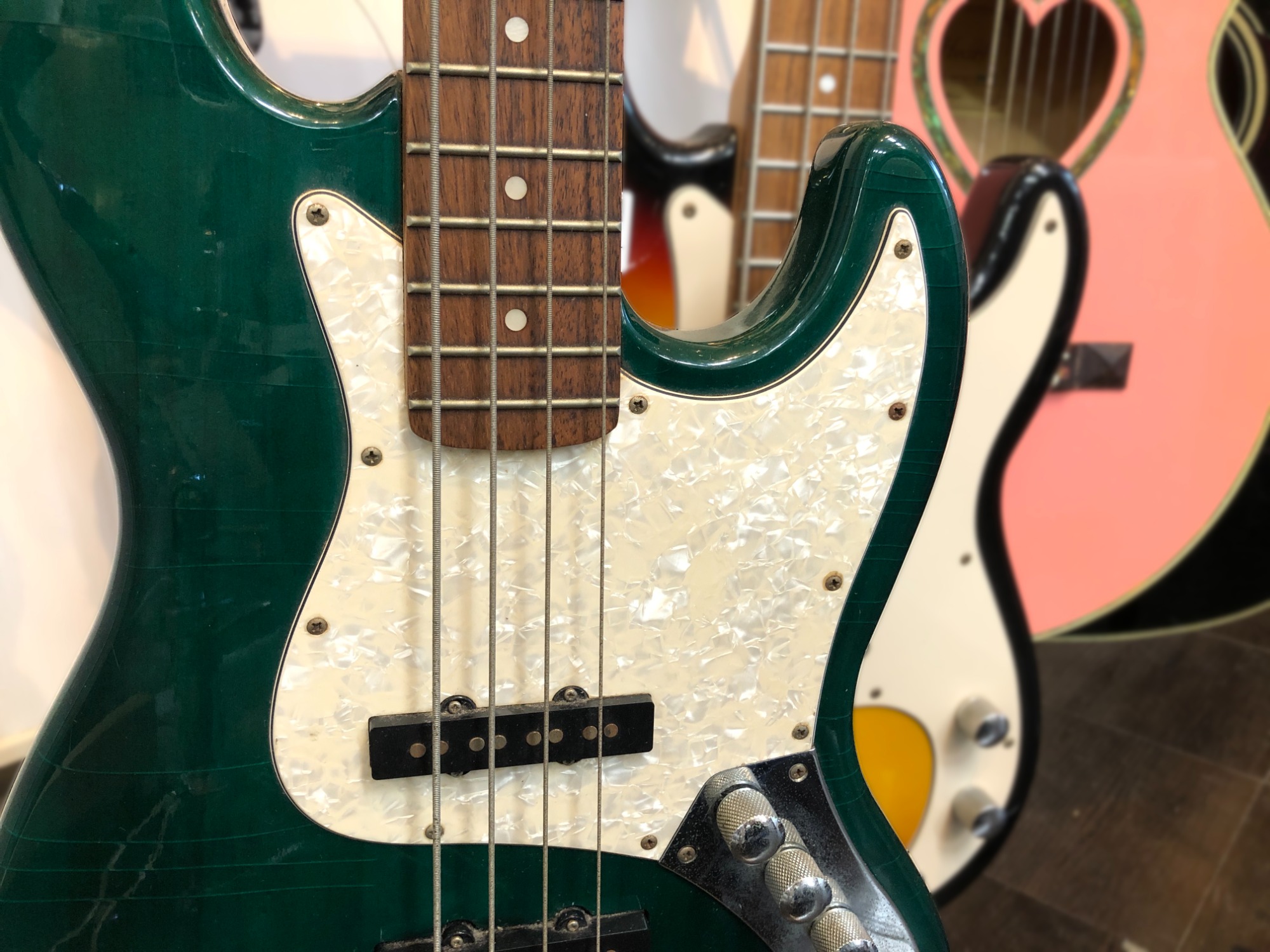 美品 Selder セルダー JAZZ BASS ジャズベ エレキベース 緑