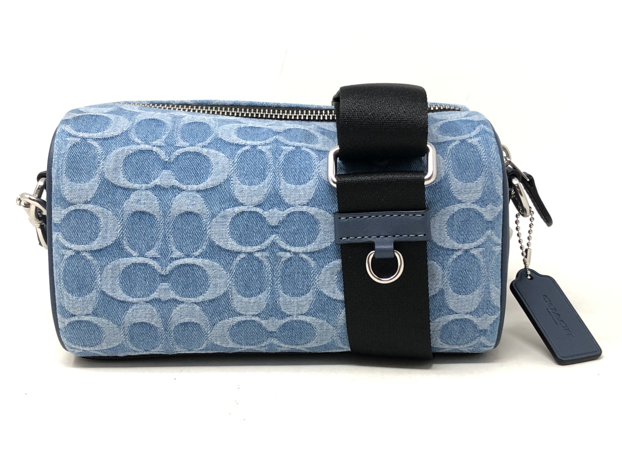 COACH デニム シグネチャー バニティ ショルダーバッグ COACH / コーチ】シグネチャー デニム ショルダーバッグ｜スカイブルー