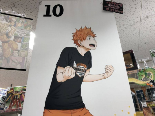 アニメグッズのタペストリー