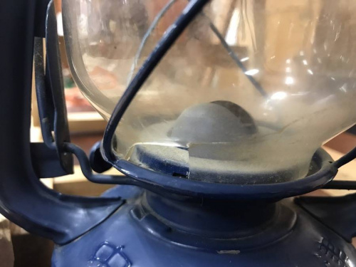 置物のハリケーンランプ