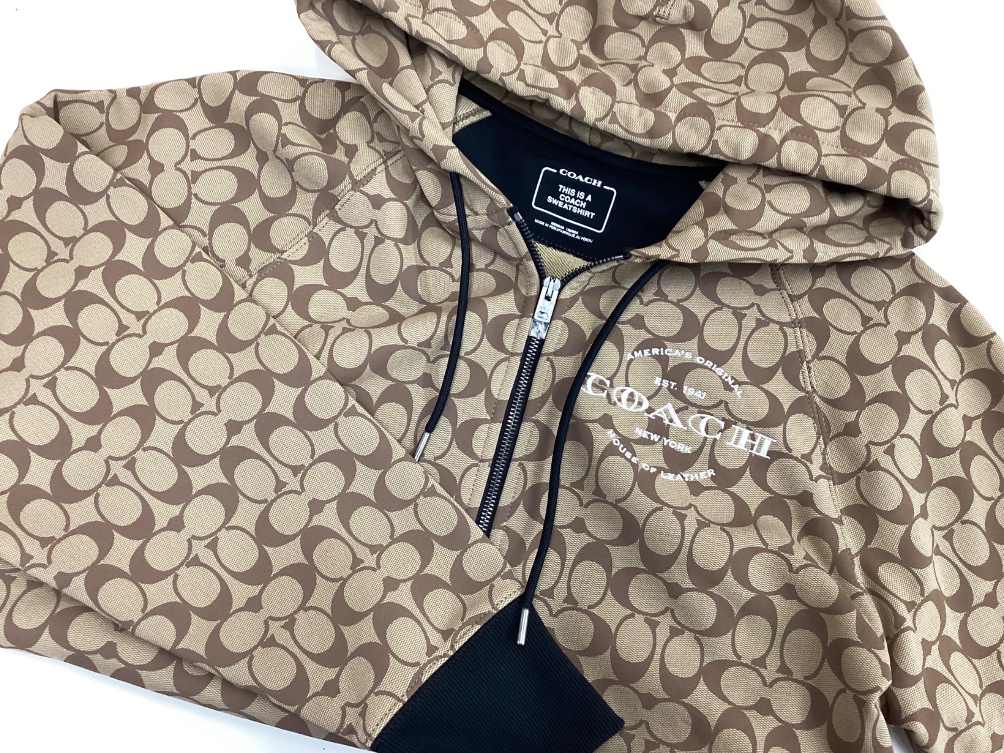 美品COACHジップパーカー COACH - 美品 コーチ COACH スウェット パーカー ジップアップ