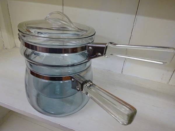 Pyrex (パイレックス) ガラス片手鍋 オールドパイレックス