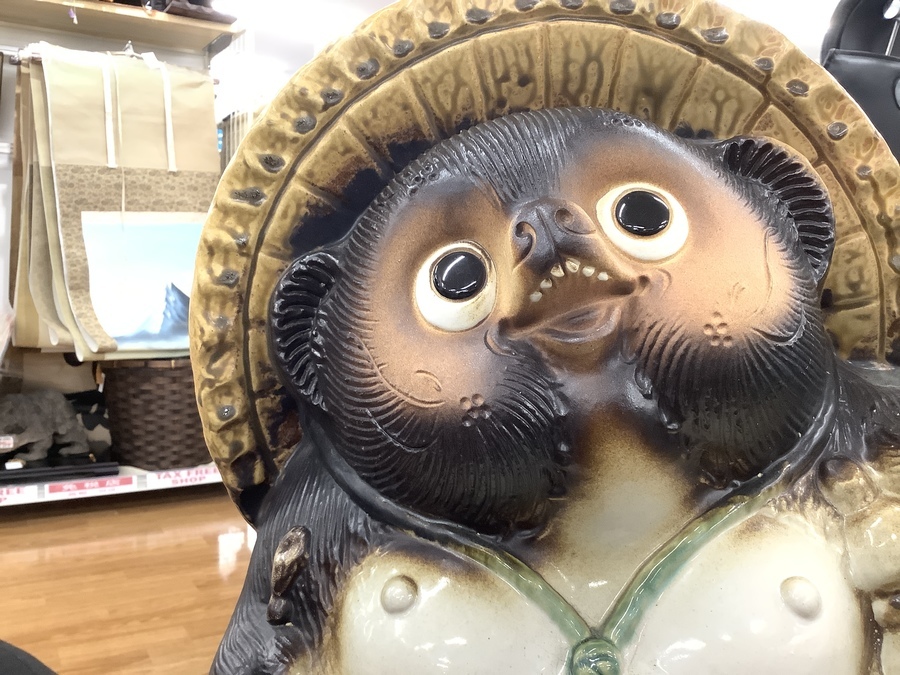 信楽焼/しがらきやき】身長おおよそ50cm！たぬきの置物 買取入荷