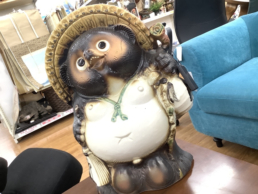 信楽焼/しがらきやき】身長おおよそ50cm！たぬきの置物 買取入荷