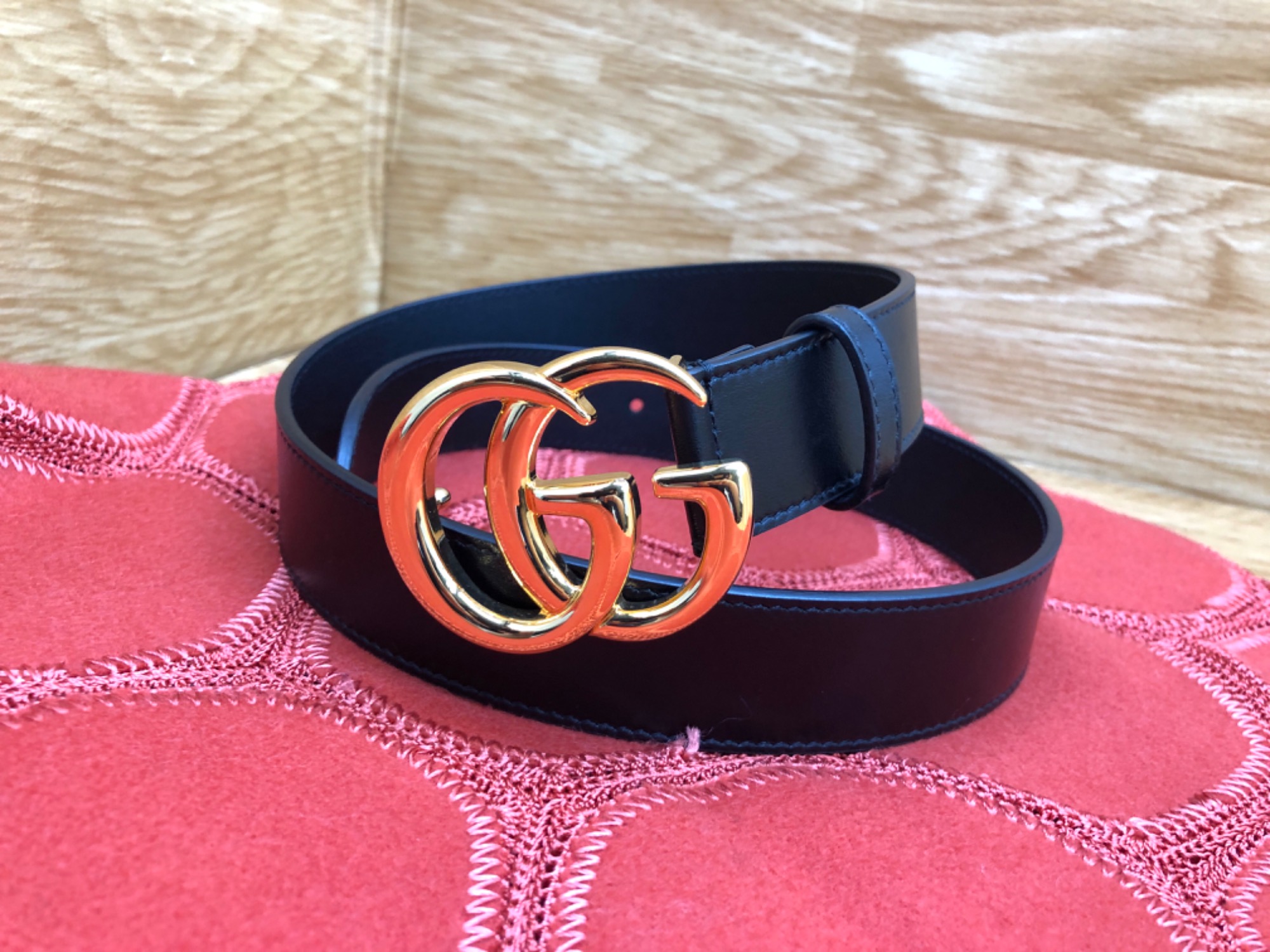 Gucci ダブルG スリムベルト　レザー　ブラック ダブルG スリムベルト ブラック レザー | GUCCI公式