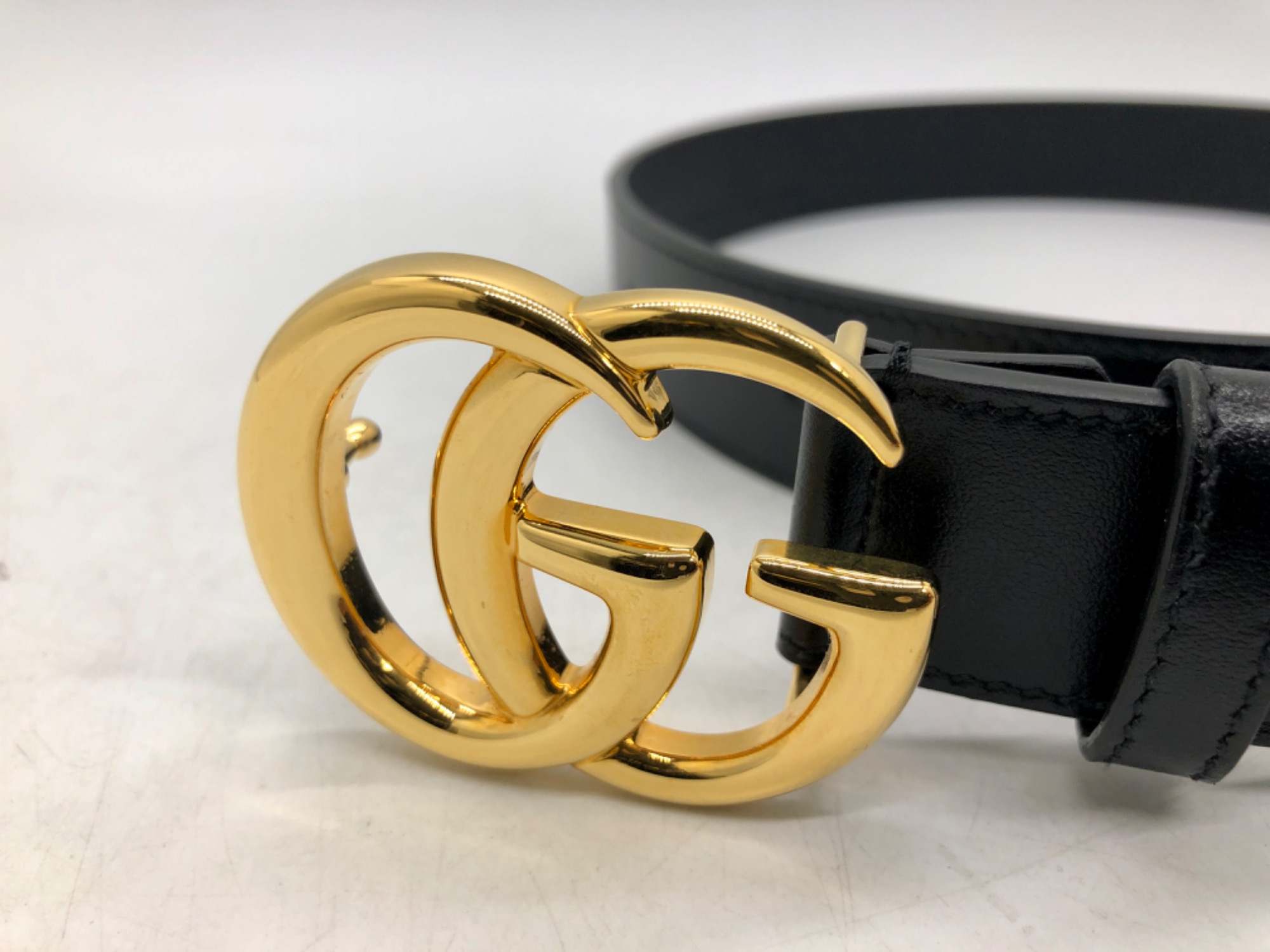 ⚠️本日限定値下げ【GUCCI】 ダブルG レザーベルト リバーシブル レザー ベルト（ダブルG バックル）ブラック