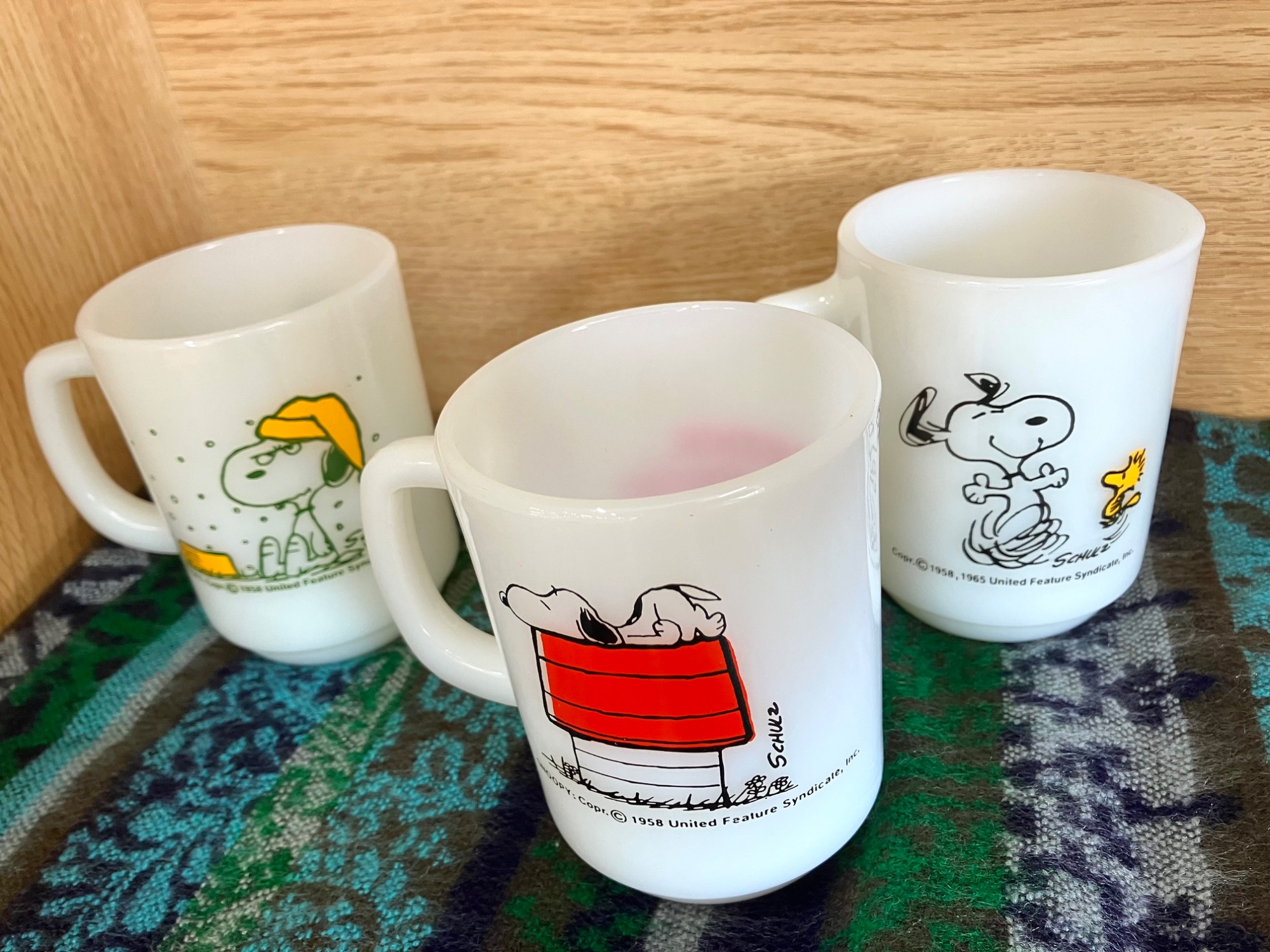 【激レア！】ファイヤーキング king マグカップ　スヌーピー　snoopy ヴィンテージ感が可愛く実用的‼【Fire King×SNOOPY