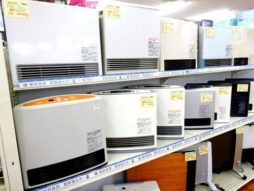 ガスファンの冬物家電