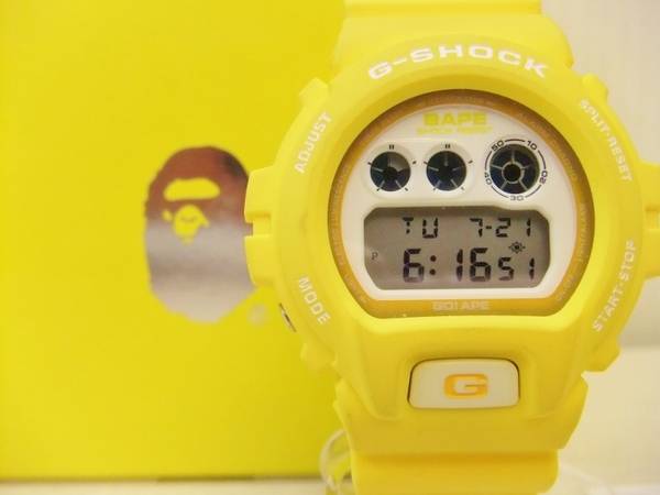 1000個限定のG-SHOCK!!A BATHING APEのイエロー買取入荷致しました