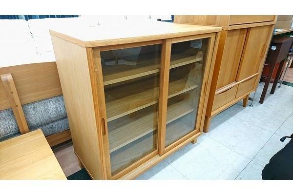 無印良品 オーク材 キャビネットガラス扉 引戸 買取入荷!!【大和店】 [2018.04.04発行]｜リサイクルショップ トレジャーファクトリー大和店