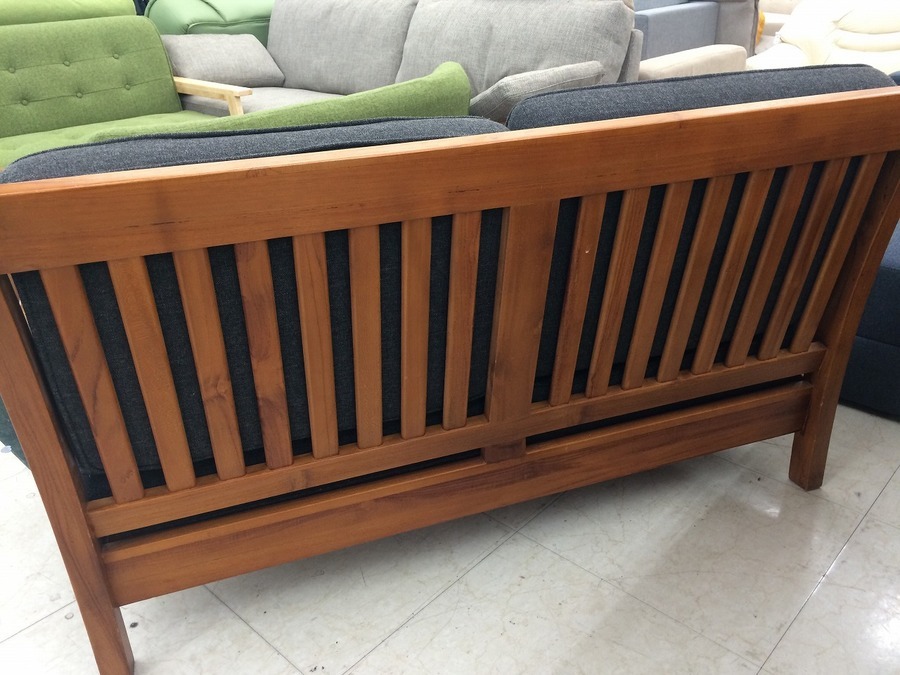 2人掛けソファー　SCANTEAK(スキャンティーク) SCANTEAK 15万「KONISKA」2人掛けソファ チーク無垢材 ファブリック