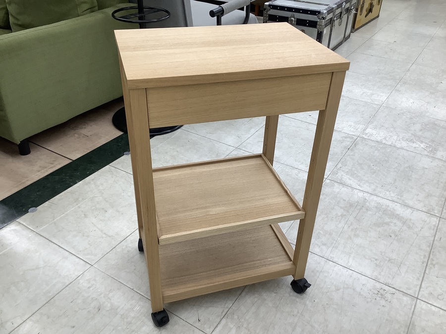 廃盤　希少　無印良品　木製ワゴン(タモ材) 廃盤品】無印良品 タモ材キッチンワゴン 買取入荷しました！【大和店