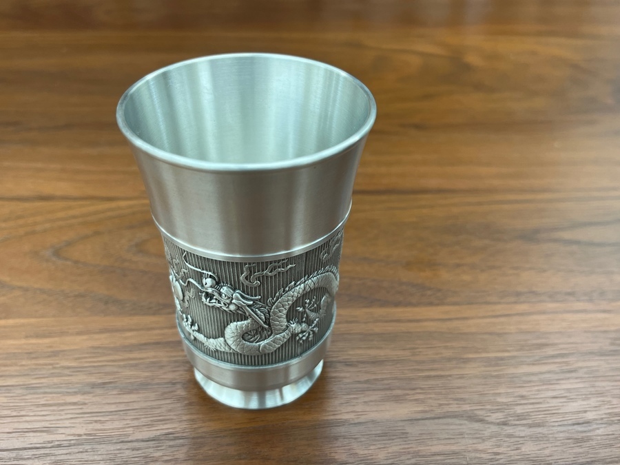 【 未使用 】ピューター製　茶筒　インテリア　オブジェ　タイ土産　錫製 TUMASEK PEWIER(ツマセクピューター)のインテリア食器が買取入荷しま