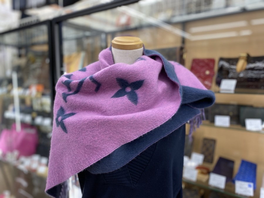 LOUIS VUIUON ルイ ヴィトン マフラー エシャルプ レイキャビック赤 国内直営☆Louis Vuitton エシャルプ・レイキャビックマフラー