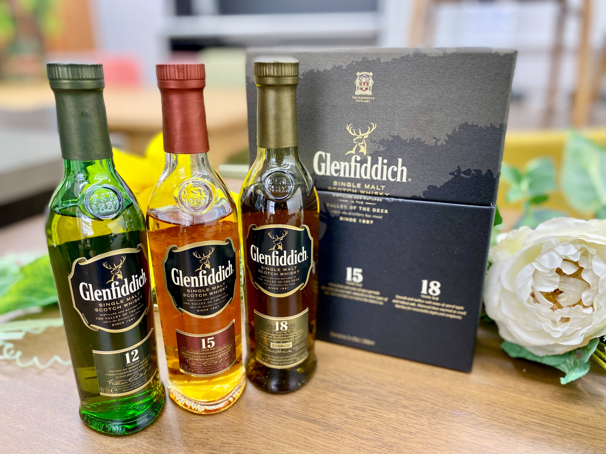 Glenfiddich (グレンフィディック) スコッチウィスキー200ml×3 が買取