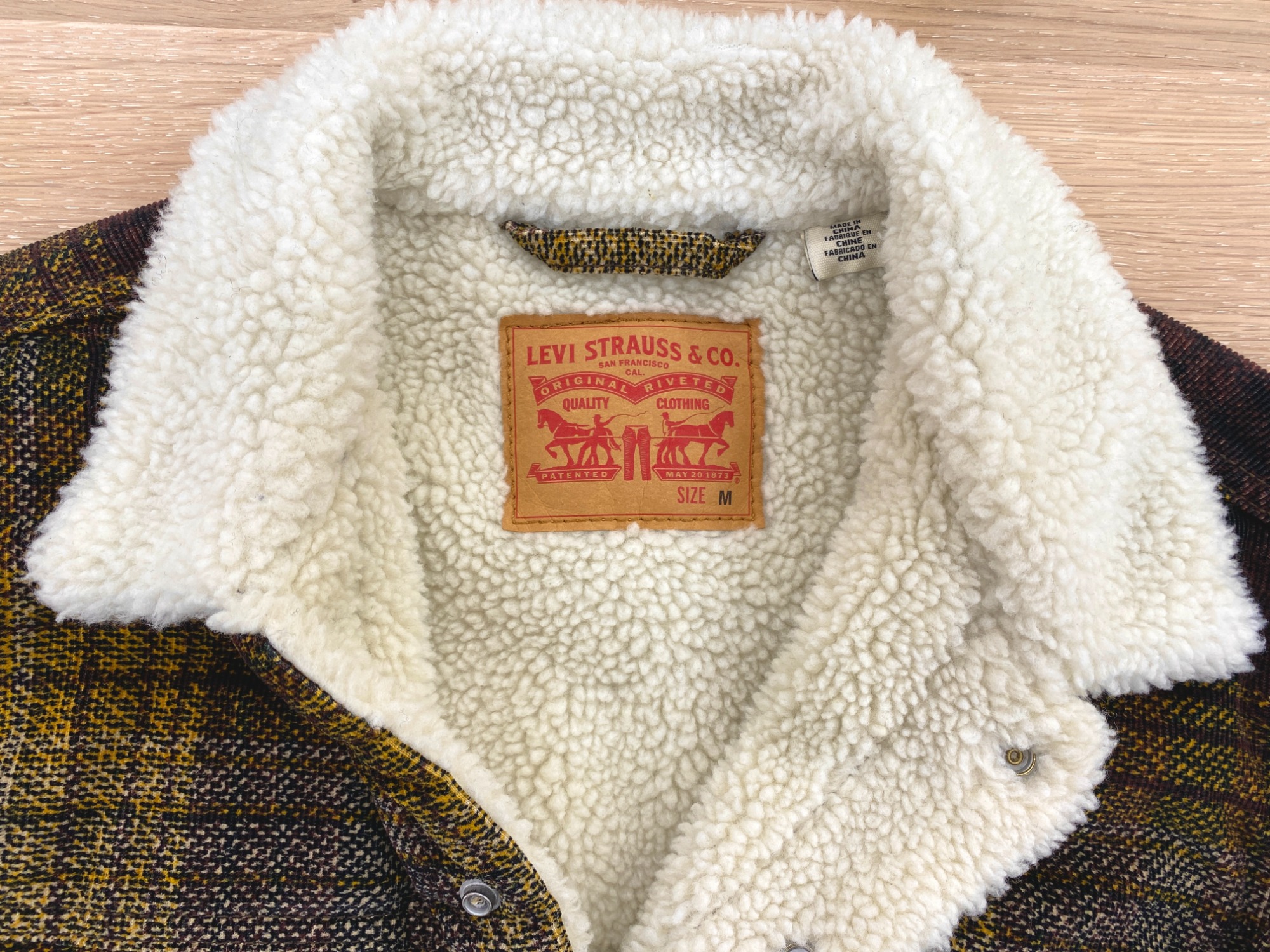 LEVI'S (リーバイス) コーデュロイチェックシェルパトラッカー
