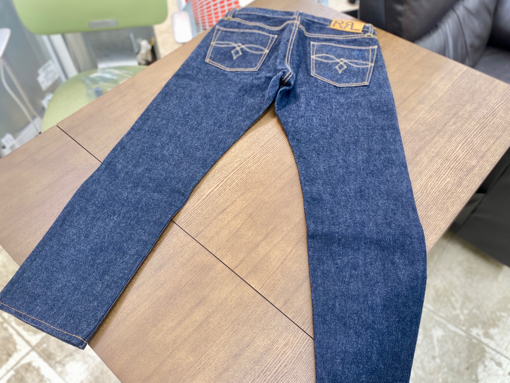 状態良好　RRL ダークブルー デニムパンツ ストレート　38×32 状態良好RRL ダークブルー デニムパンツ ストレート38×32