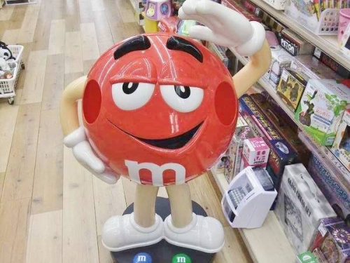 M&M’sのディスプレイ
