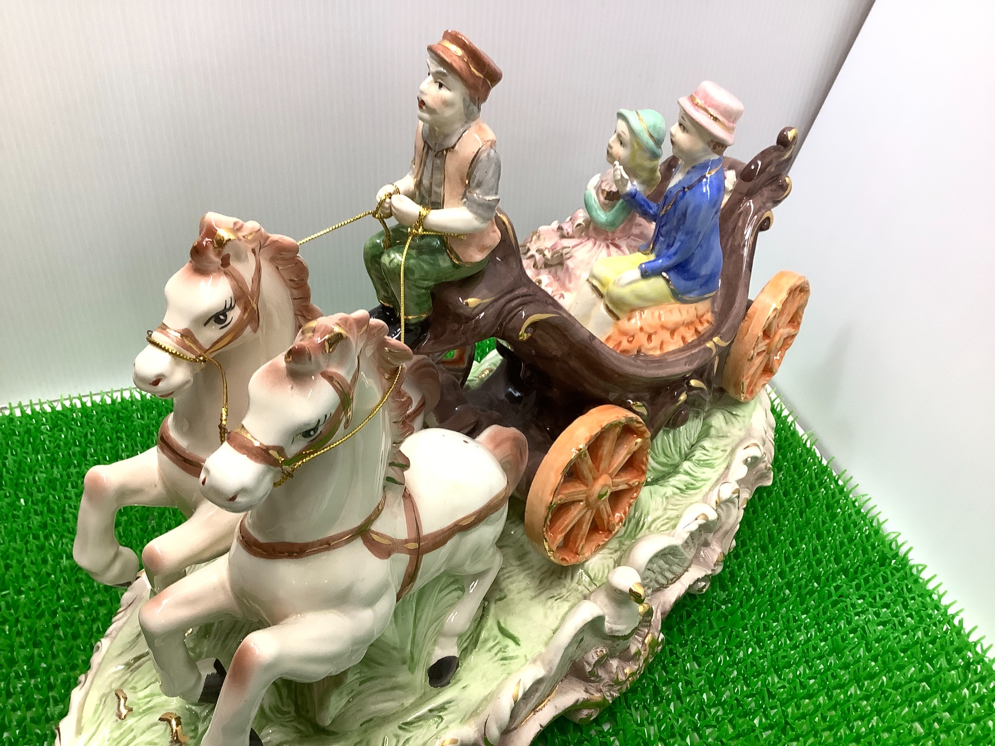 特大capodimonteカポディモンテ イタリア製 貴婦人 置物 フィギュリン イタリア カポディモンテ LA MEDEA フィギュリン ジノリ 陶器