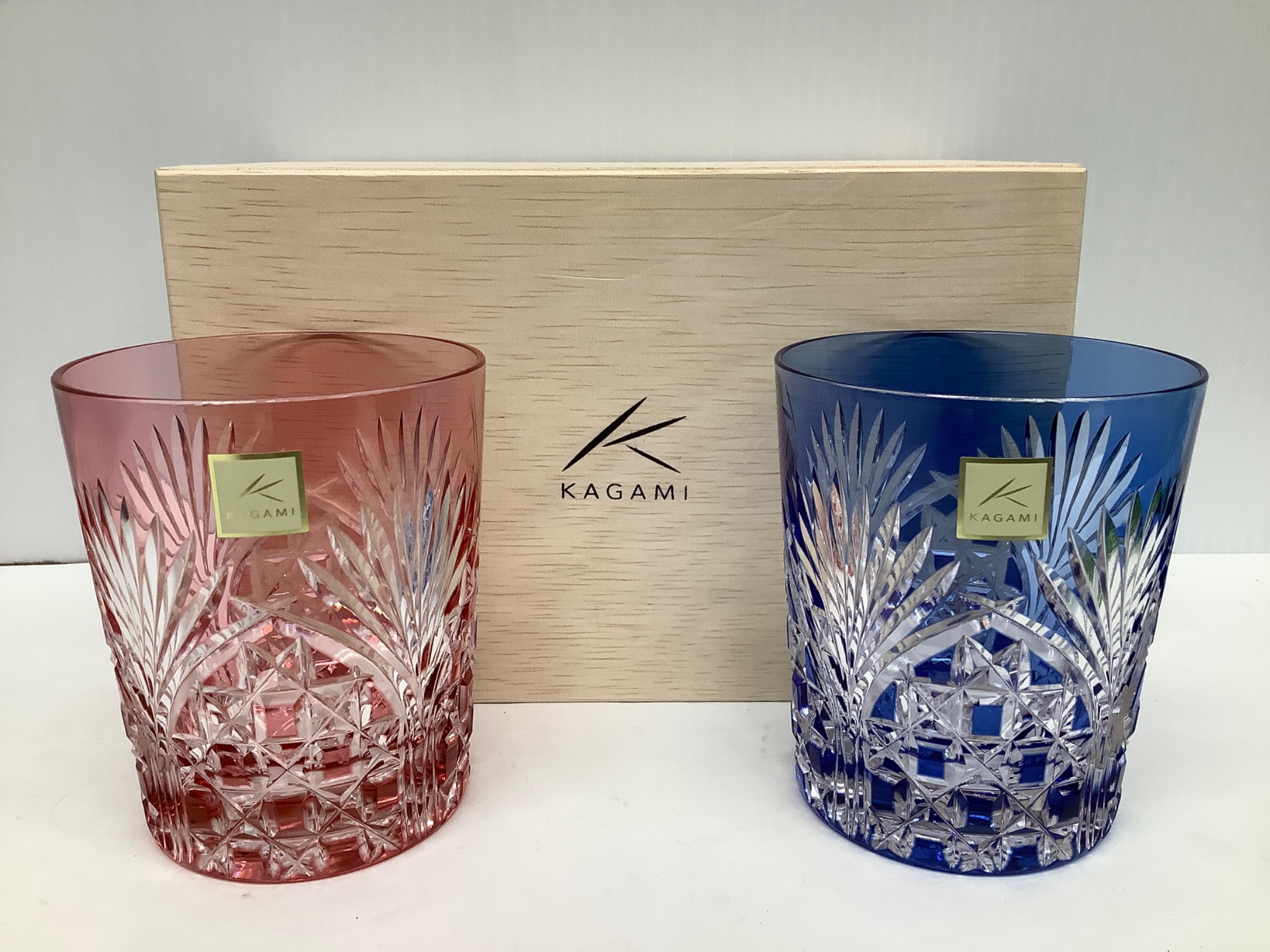 カガミTFセット　開封品 KAGAMI(カガミ)の江戸切子ペアロックグラスをご紹介します！｜2023年04