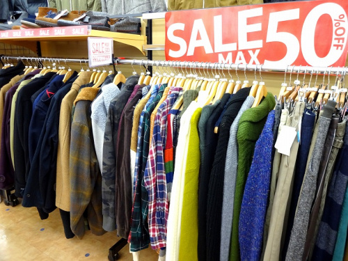 冬物　セールの古着　買取　大阪