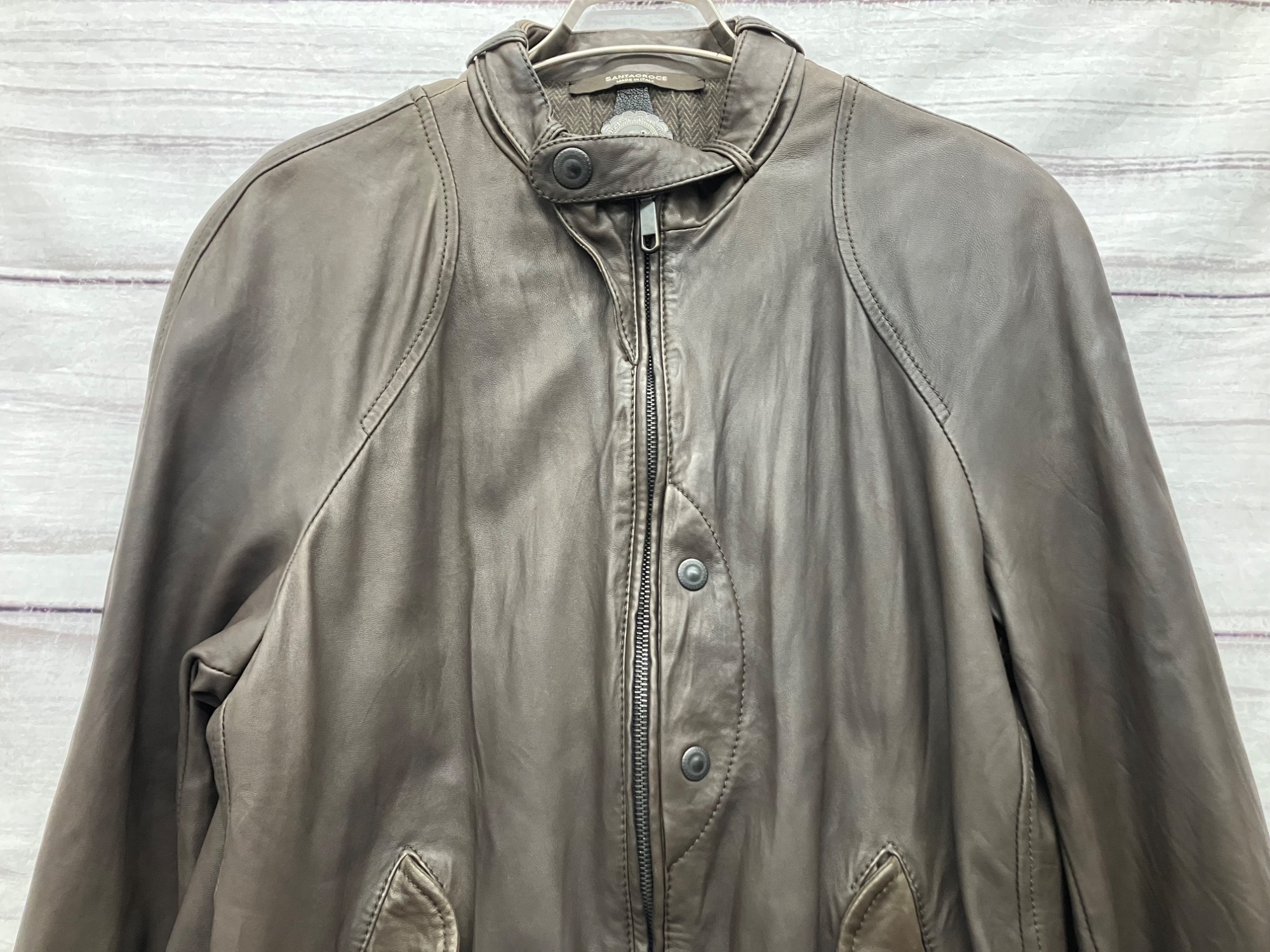 Santacroce/サンタクローチェ】メンズ P63138 レザージャケット のご