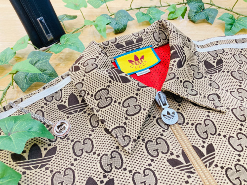 Gucci × adidas GG柄トレフォイル フードジップアップジャケット GUCCI × adidas（グッチ × アディダス）GG トレフォイル ジップ