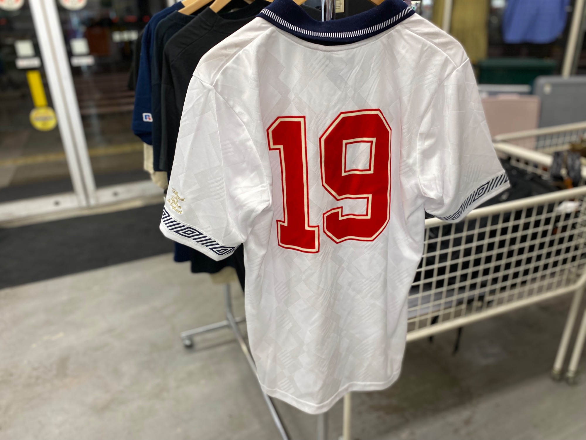【激レア】90s イングランド代表 ユニフォーム デッドストック y2k UMBRO/アンブロ】1990イングランド代表復刻ユニフォームのデッド