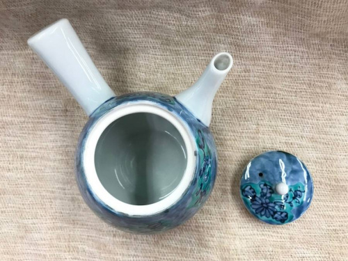 青彩菊絵茶器