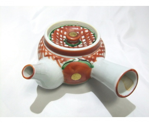 食器　中古の須田菁華　赤玉文