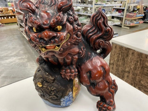 九谷焼 シーサー 玉獅子 高級陶器 - メルカリ