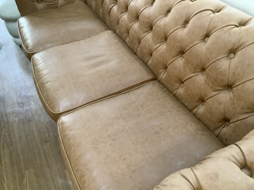 中古家具の三人掛けソファー オットマン付