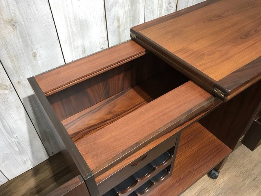 折り畳み式 カウンターキャビネット ワインラック 引き出し収納つき 折り畳み式 カウンターキャビネット ワインラック 引き出し収納つき