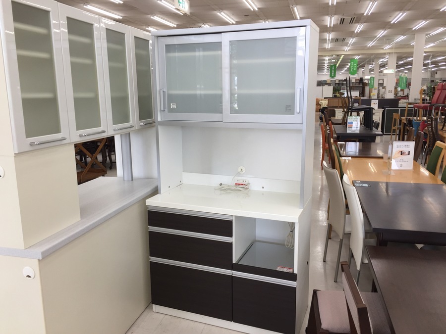 パモウナ　レンジボードセット　中古品 中古】 パモウナ レンジボード 食器棚 W1200 買取。 | 愛知と岐阜の